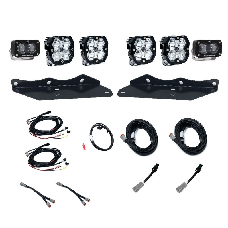 Ford Raptor Fog Light Pocket Kit - Baja Designs - Squadron Pro SAE 2.0/S2 - Clear - `17-`20